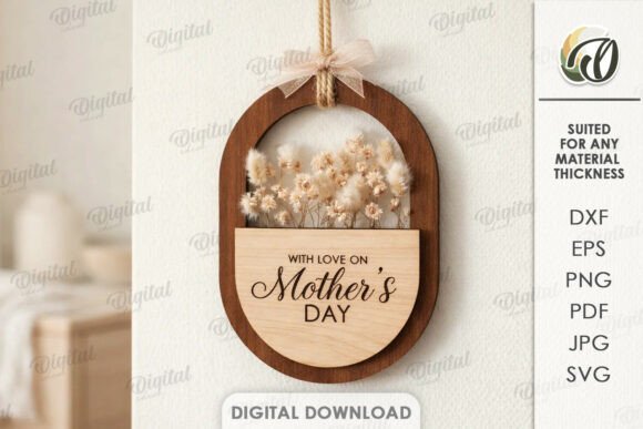Download Mother's Day Floral Decor Laser Cut - Floral decor Collection