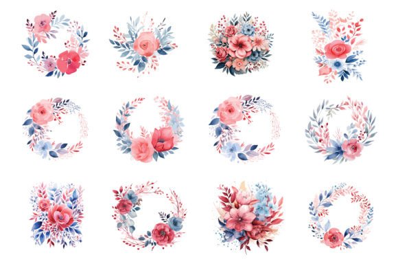 Download Watercolor Floral Bundle Vector Design - Floral bundle Collection