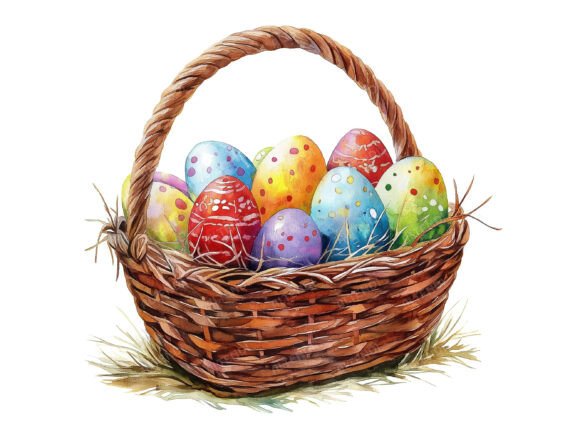 Download Watercolor Easter Baskets PNG Clipart - Easter basket Collection