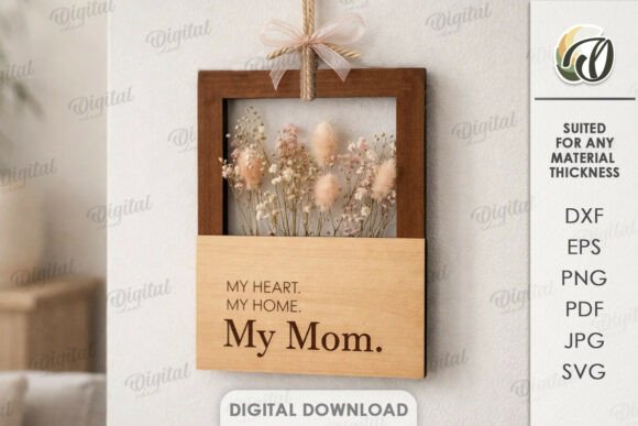 Download Mother's Day Floral Decor Laser Cut - Floral decor Collection