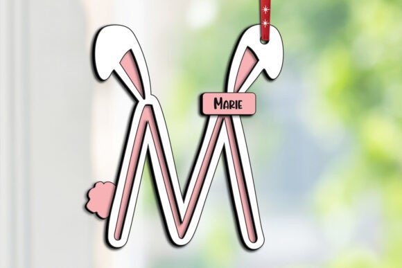Download Laser Cut SVG Letter M Easter Basket Tag - Easter basket Collection