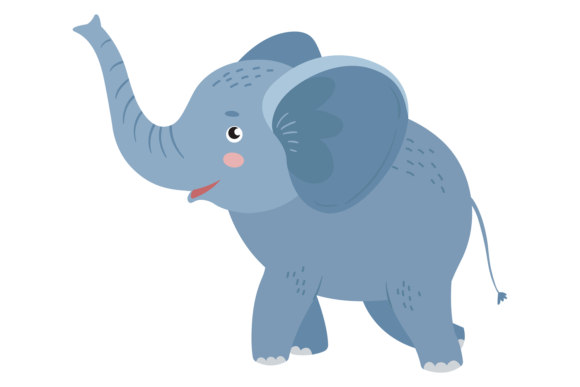 Download Cute Elephant in Scandinavian Style. Fun - Cute elephant Collection