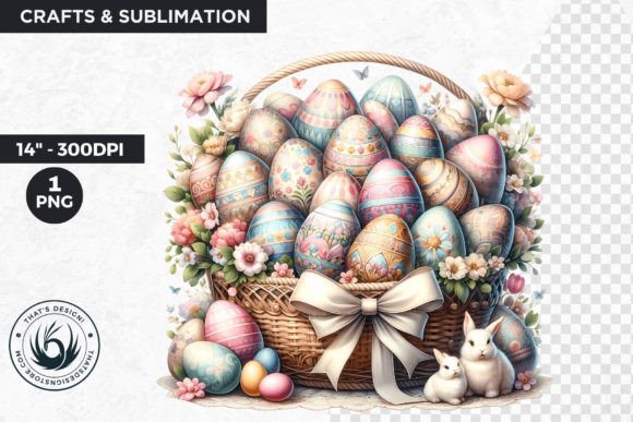 Download Easter Basket Eggs Clipart - Easter basket Collection